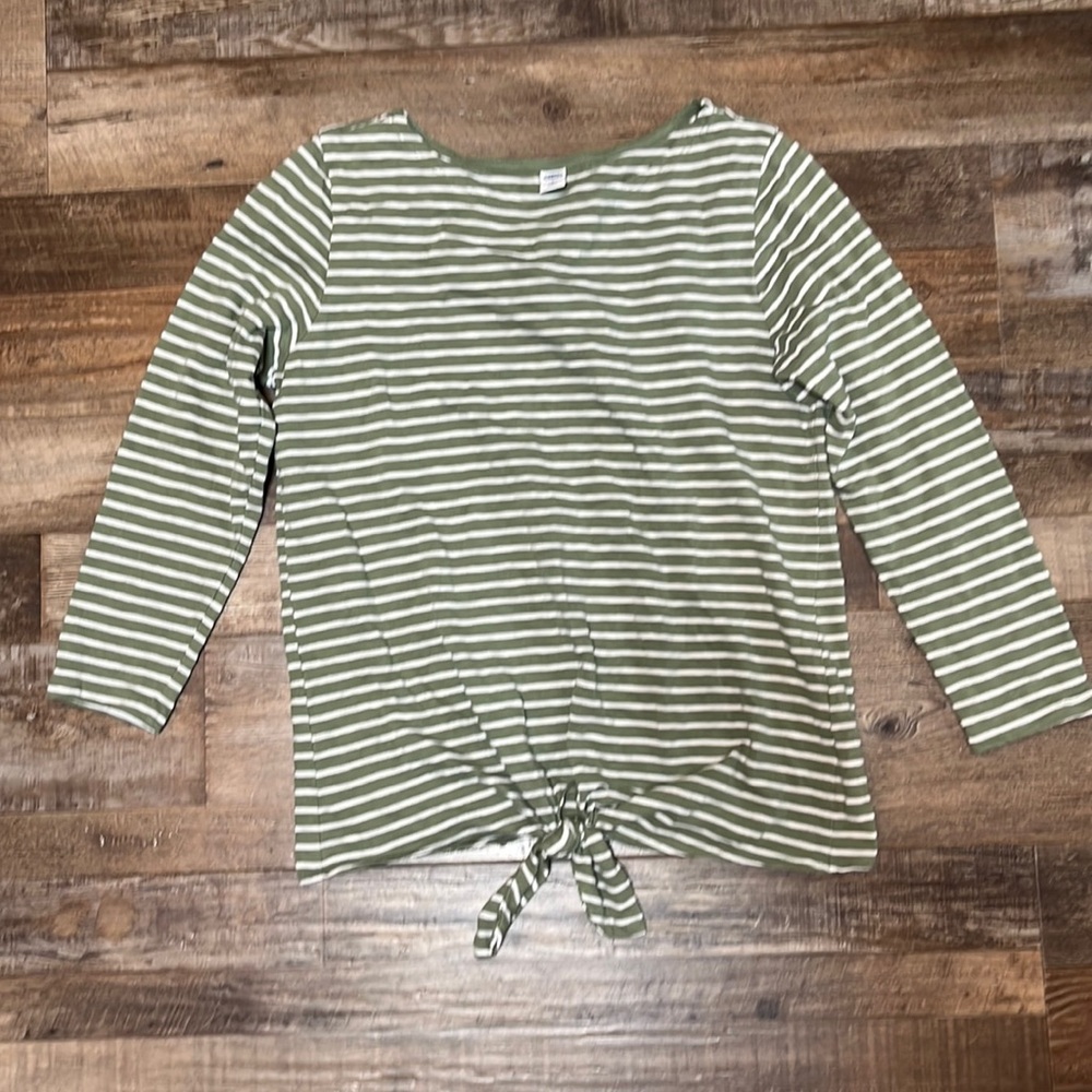Old Navy Women’s Tie Front 3/4 Sleeve Shirt Size Medium
